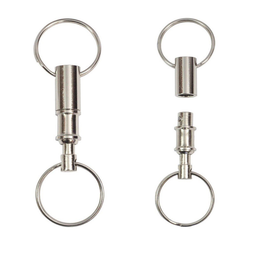 Double-end Detachable Pull Apart Quick Release Key Chain Removable Ripple Keychain Keyring