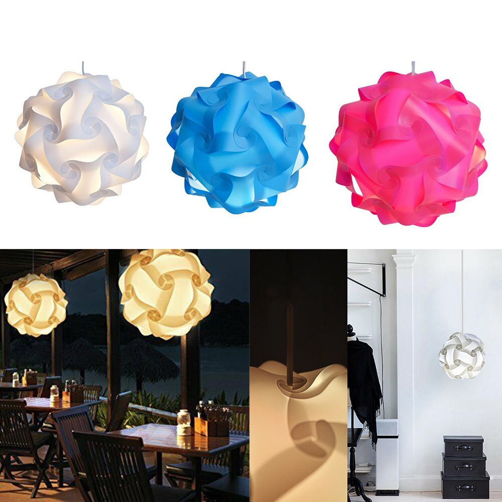 Elements Modern IQ Puzzle Jigsaw Light Lamp Shade Ceiling Lampshade DIY Chandelier Light Lamp