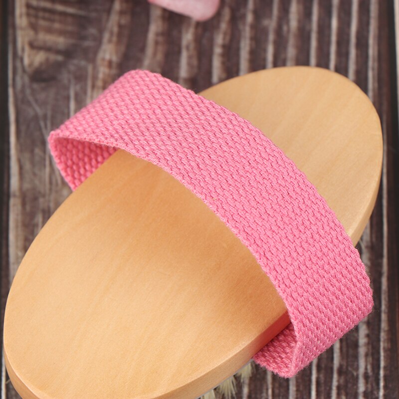 Kroppstørr børste naturlig villsvinhår organisk tørr hud kroppsbørste bambus våt rygg dusjbørster eksfolierende badebørste