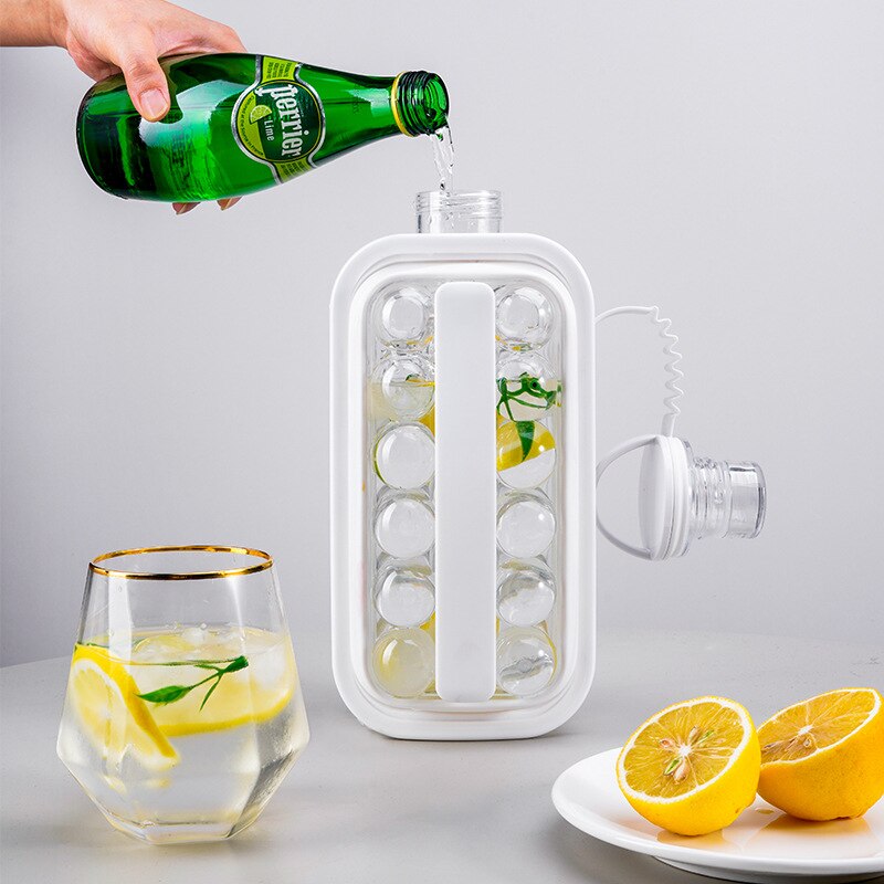 Machine à boules de glace Portable 2 en 1, bouilloire, forme de Cube de glace pour whisky Cocktail, bricolage boule de glace ronde, fête pour Bar, outil de cuisine