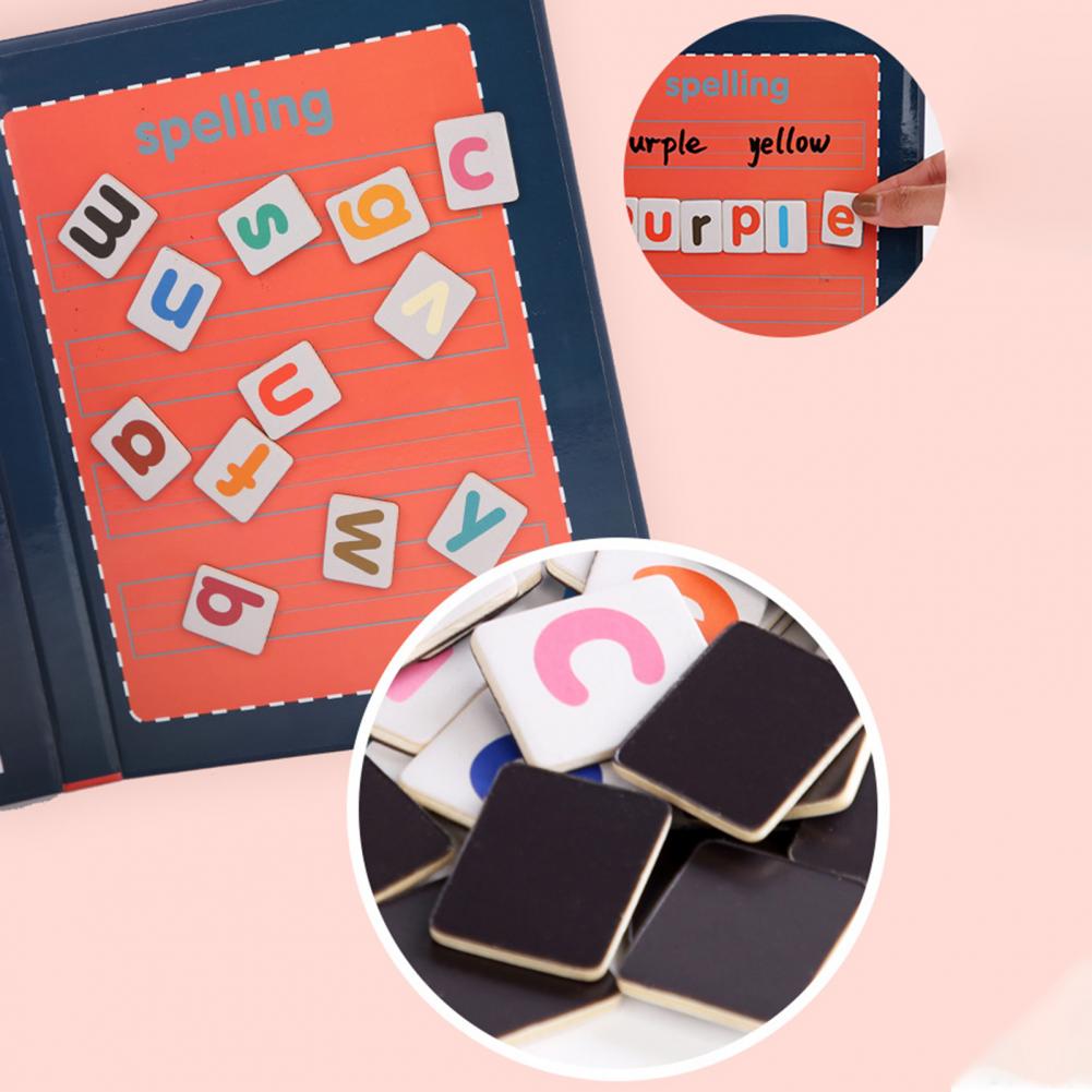 Magnetic Word Spelling Game Children Early Education English Cardboard Puzzle English Cardboard Puzzle