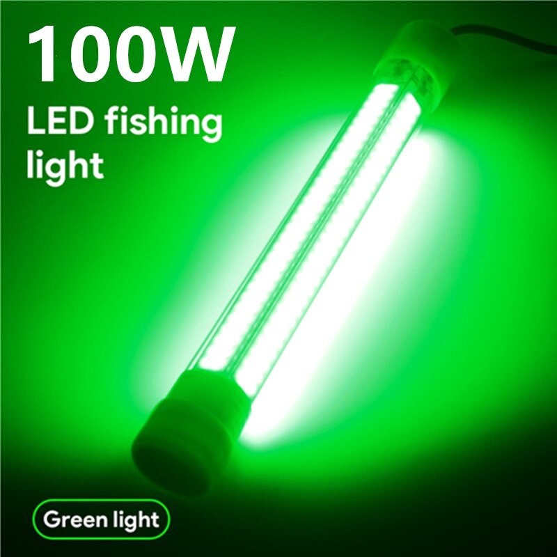 Onderwaterlamp voor vissen met led 20w 60w dc 12v 6m kabel  ip68 waterdichte vislokkers