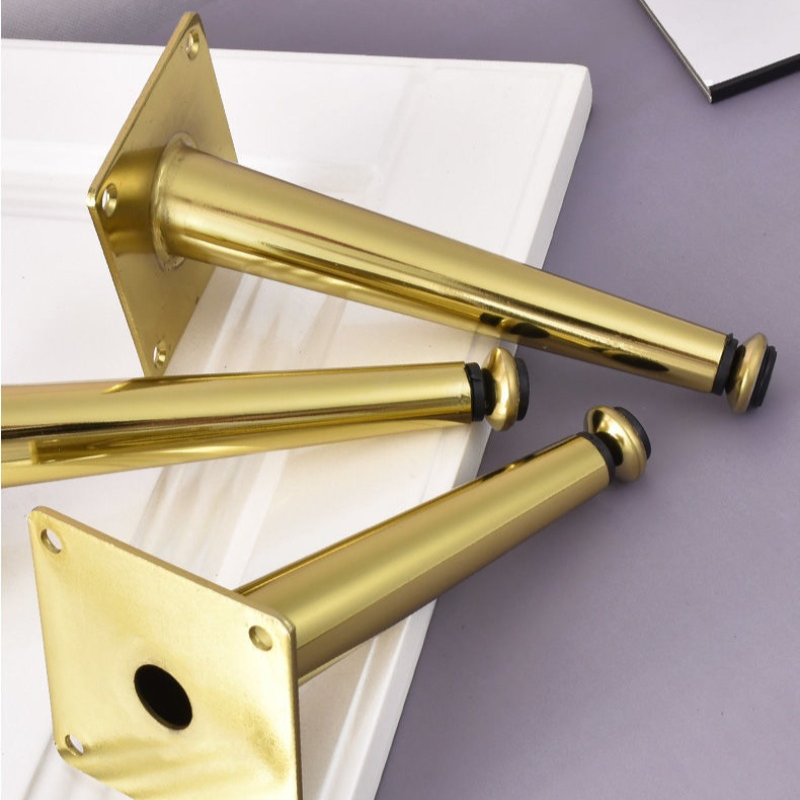 4Pcs/Set Furniture legs Adjustable Gold Tapered Metal Feet for Table Sofa Cupboard Cabinet Stool Chair Feet Hardware Accessories