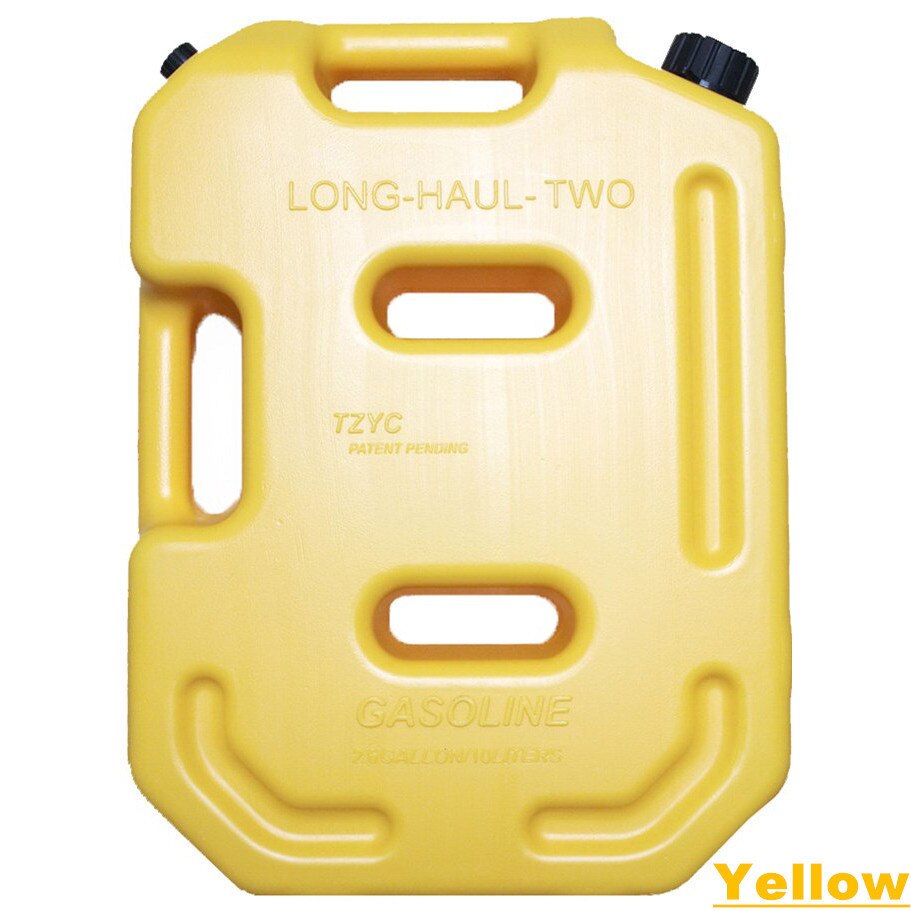 Yellow 10L Fuel Tank Cans Spare Plastic Petrol Tanks Mount Motorcycle Car Jerrycan Gas Can Gasoline Oil Container Fuel-jugs: 10L tank