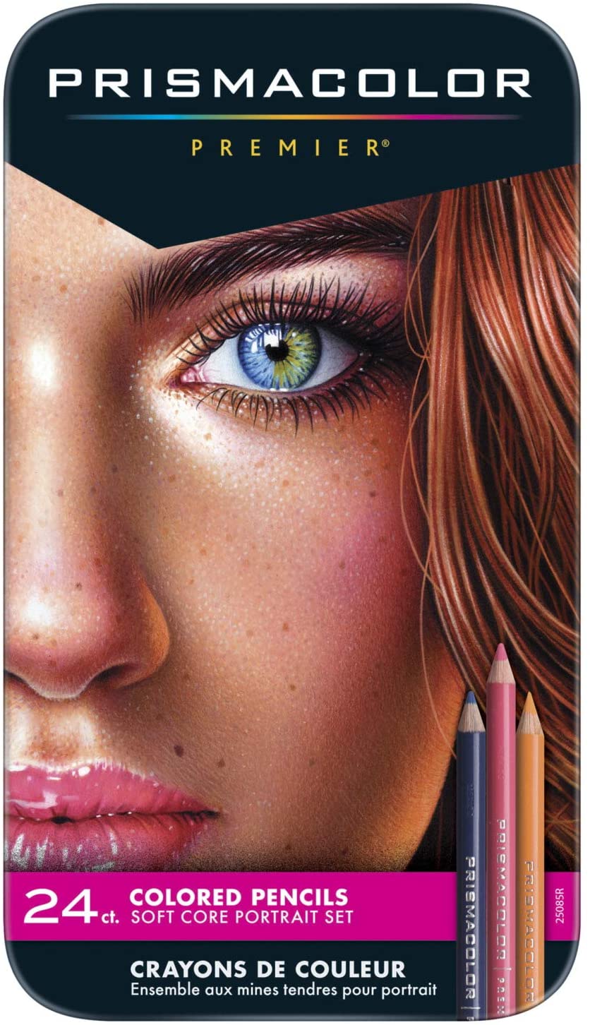 Original prismacolor premier farveblyanter 24 36 72 132 150 farver kunst forsyninger til tegning skitsering voksen farve blik æske: 24 portræt sæt blik