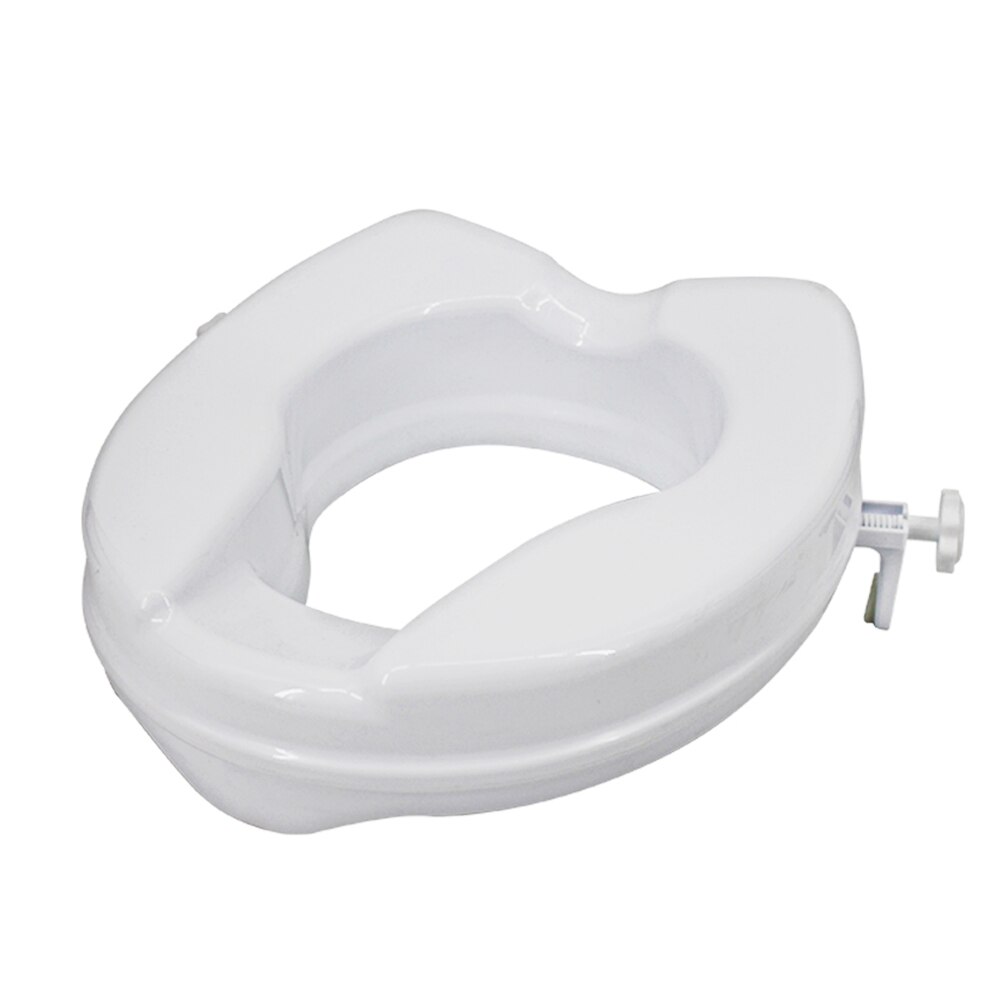Patients Pregnant Women Toilet Seat Riser Elongated Raised Elevators Lifter Extender with Cover, Height 2/4/6 Inch