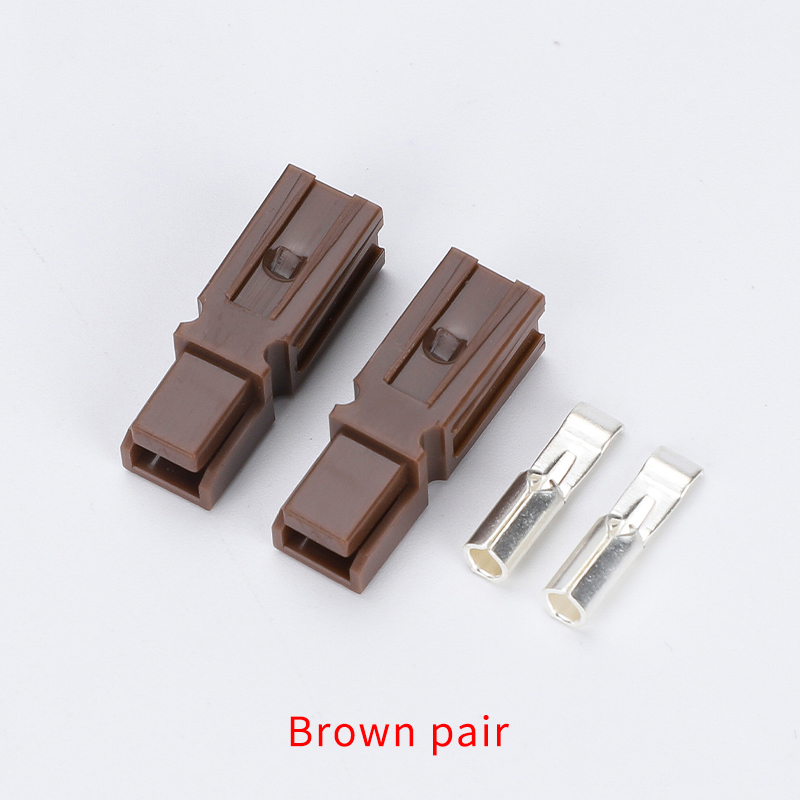 15A/30A/45A/75A 120A Ampere Stecker 600V Für Anderson Powerpole Stecker Mit Gummi Staub Abdeckung Ärmeln für Elektrische Ausrüstungen: Braun / 5P