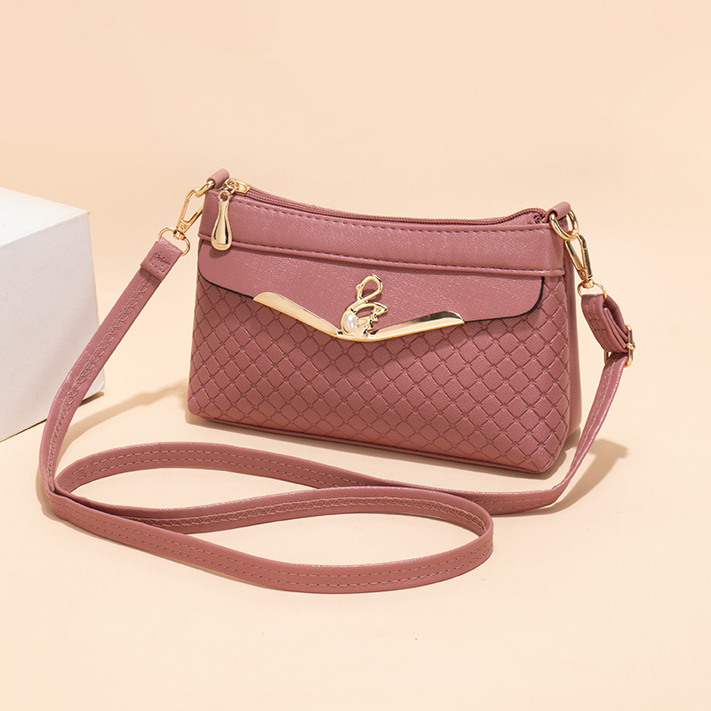 Tassen Dames Dames Tassen Mode Casual Houndstooth Crossbody Wisseltassen Kleine Vierkante Tassen: Sky Blue