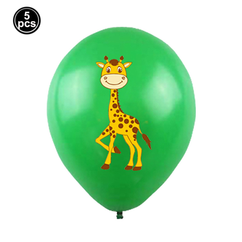 Globos de animales de Safari en la jungla, leones de pie 3D, tigres, jirafas, palmera para niños, decoraciones de cumpleaños