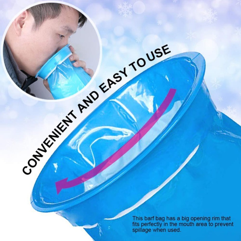 Bolsa desechable para viaje, coche, avión, mareo en movimiento, náusea, vómito, 10 Uds., 1000ML