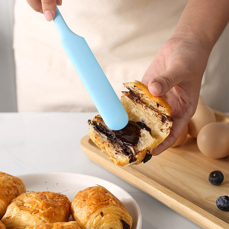 Silicone Long Scraper Color Cream Long Knife Scraper Cake Making Small Accessories Silicon Spatula Baking Tools for Cakes
