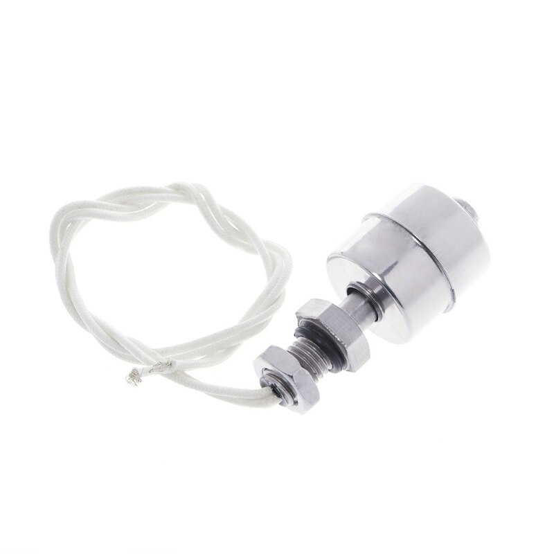 Sensor de nivel de agua líquida Vertical de acero inoxidable, interruptor de flotador interno de 45mm, línea 35CM 10W