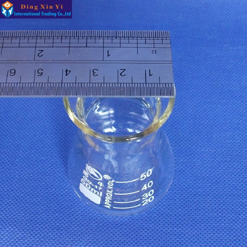 1PC glass conical flask Glass Erlenmeyer Flask 50ml Laboratory Glassware