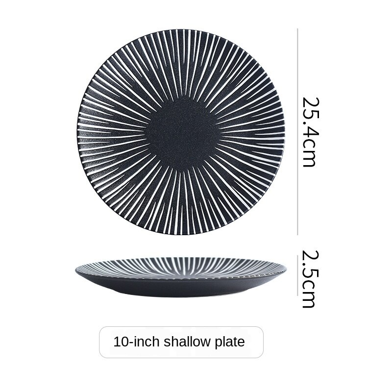 Europese Relief Stijl Diner Platen Eetkamer Plaat Portie Schotel Ronde Plaat Cake Lade Westerse Steak Ronde Lade Keuken Plaat ZH632: color2