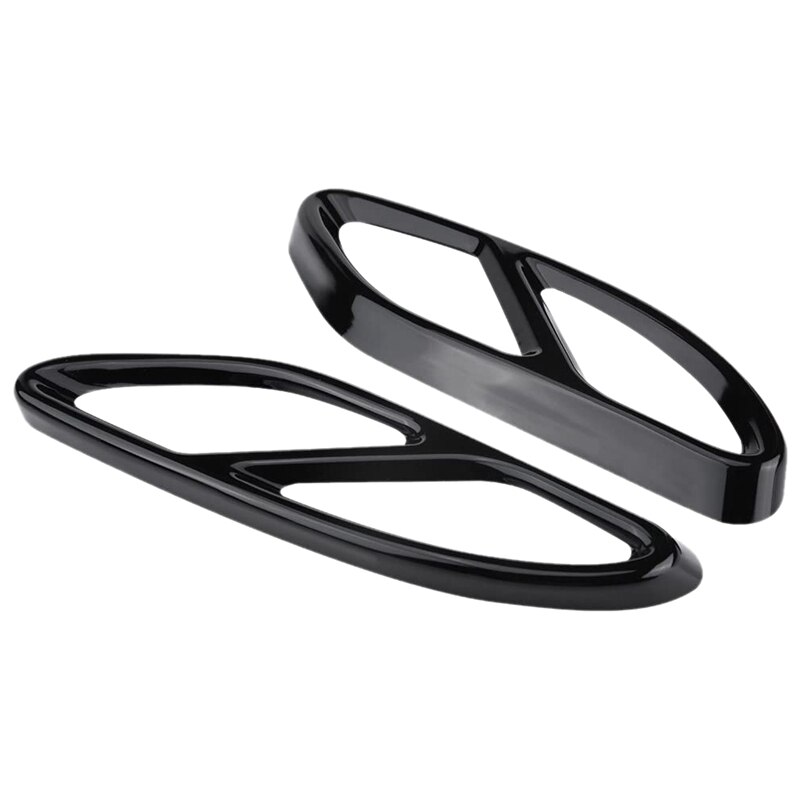 Salidas de escape de tubo de acero, embellecedor de Marco trasero, cubierta para mercedes-benz W213 W205 Coupe W246 W216 GLC GLE GLS CLA: Default Title