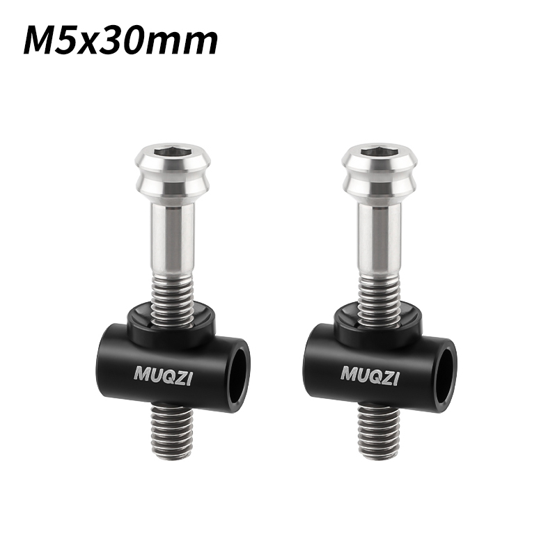 MUQZI Titan-Sattelstützenschraube M5 x 30/40 mm Fahrrad-TC4-Sattelstützen-Befestigungsschraube mit Unterlegscheibe für Fahrradsitzrohr: Kakifarbig