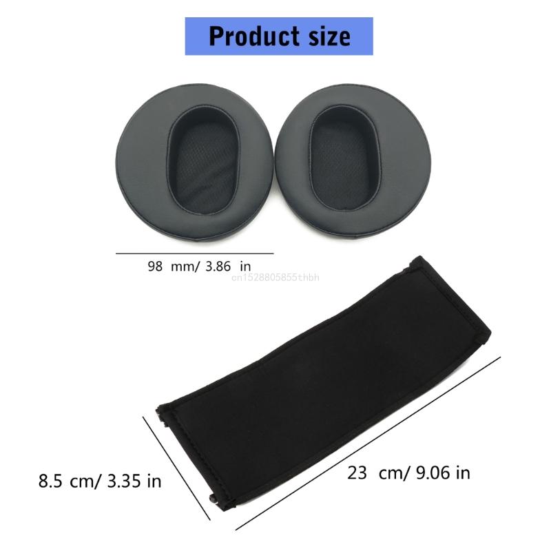 Ear Cushions Earpads Headband for DENON AH-D2000 D5000 D5200 D7000 D7200 D9200 Game Headphons Earcups for Immersive Sound