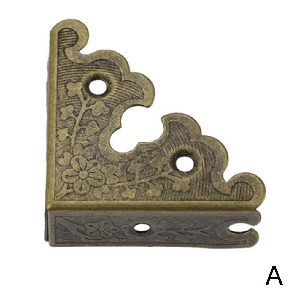 1pc Antique Style Iron Corner Protection Printing Right Iron Protection Angle Wrap Wooden Box Furniture Cabinet Corner Corn G2F8