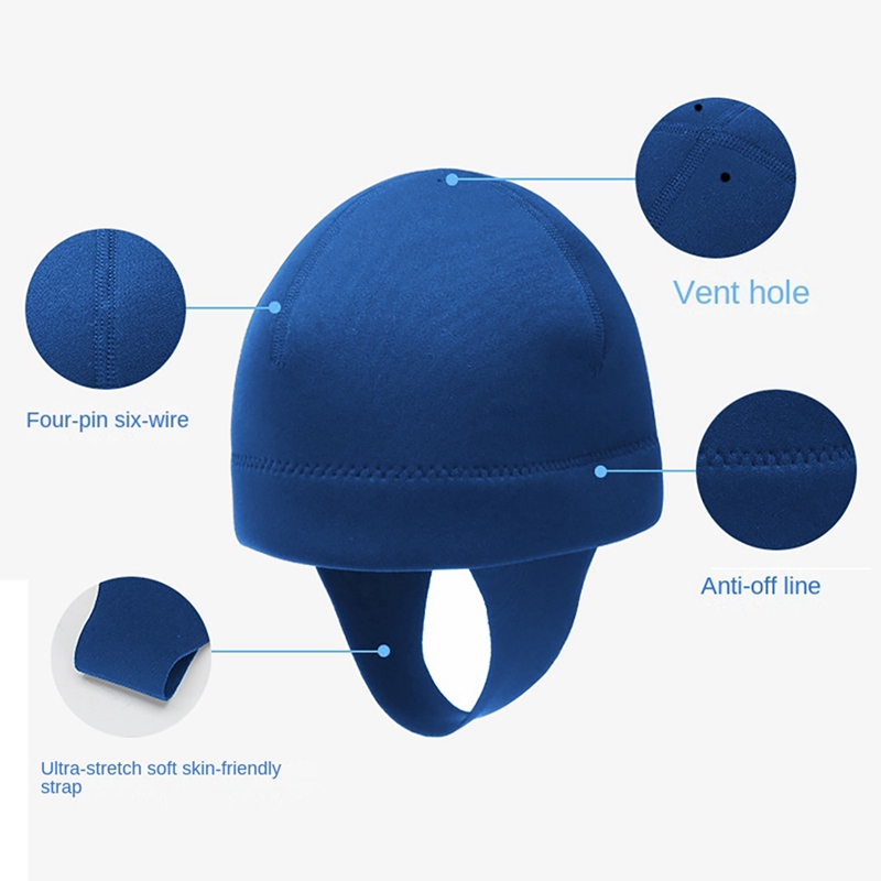 Cappuccio da sub da 2Mm cappuccio da nuoto per immersioni subacquee con cinturino termico per mento cappuccio da Surf per nuoto kayak sport acquatici