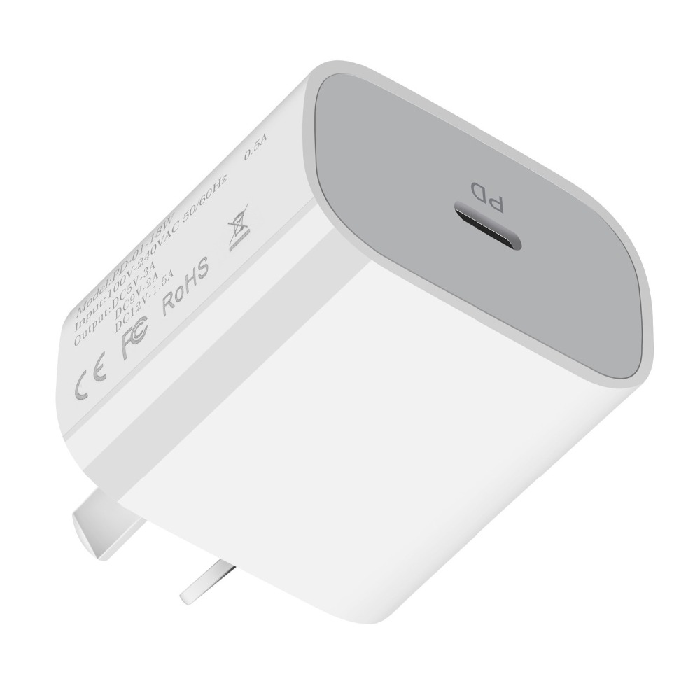 Notow 5v 3a 9v 2a au/us/eu/uk stecker 18w pd usb typ c wandladegerät reise-netzteil schnellladegerät für iphone 12 samsung: Au