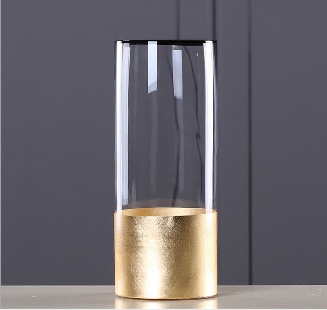 Nordic Gold Folie Glas Vazen Woonkamer Decoratie Bloemstuk Ornamenten Bruiloft Decoratie Kunst Vazen Meubels: 3