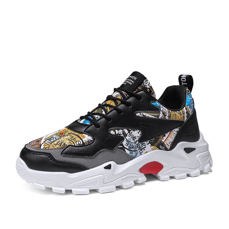 Summer Sneakers for Men Comfortable Outdoor Non-slip Men Casual Shoes Summer Outdoor Trend Flats Shoes Zapatos: Black / 7