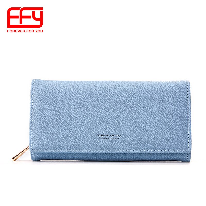 portefeuille multifonctionnel Long portefeuille Simple fermeture éclair pièce sac femmes porte-carte porte-billets femme sac: Bleu