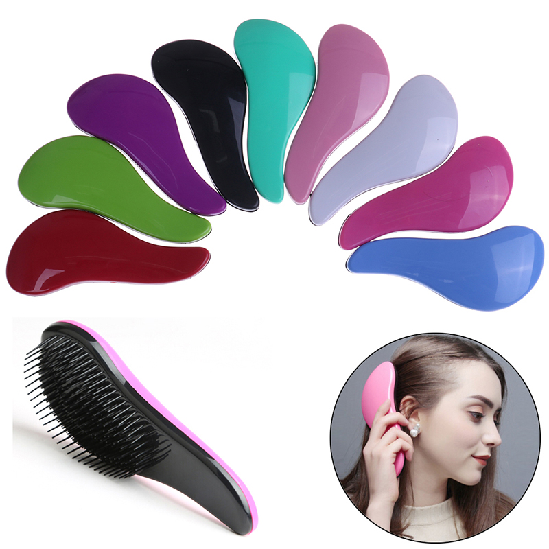 1Pcs Kinderen En Vrouwen Detangling Hair Brush Kammen Salon Zachte Anti-Statische Borstel Tangle Nat Droog Haren Handvat wirwar Krullend