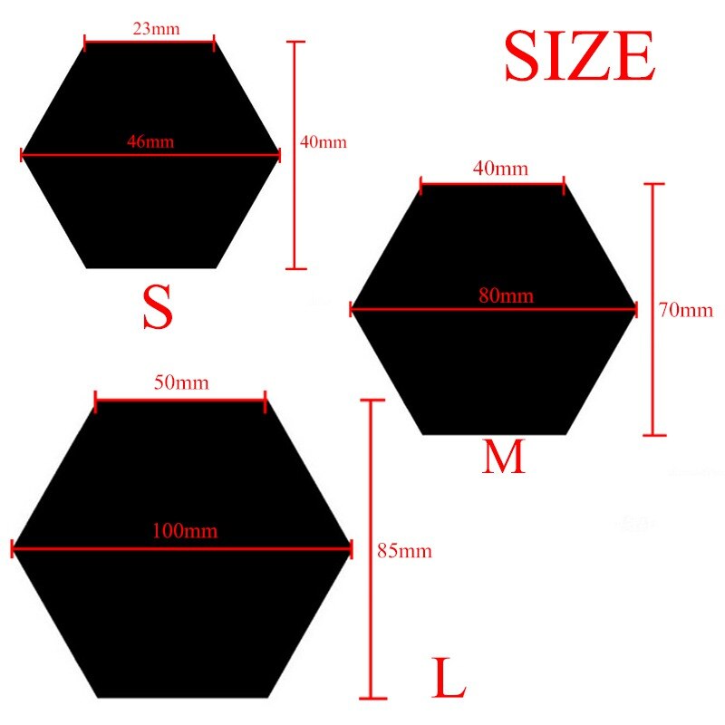 Hexagonal Mirror Surface is Smooth and Easy to Use Home Indoor TV Background Window Door Decoration