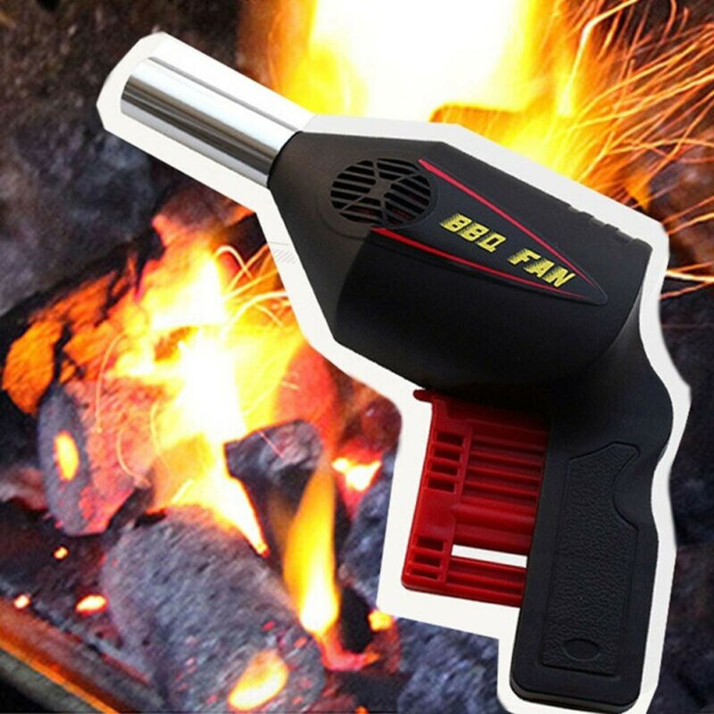 Soplador de aire portátil, Manual, de Ventilador de barbacoa, para pícnic al aire libre, barbacoa, utensilios de cocina, suministros de acampada