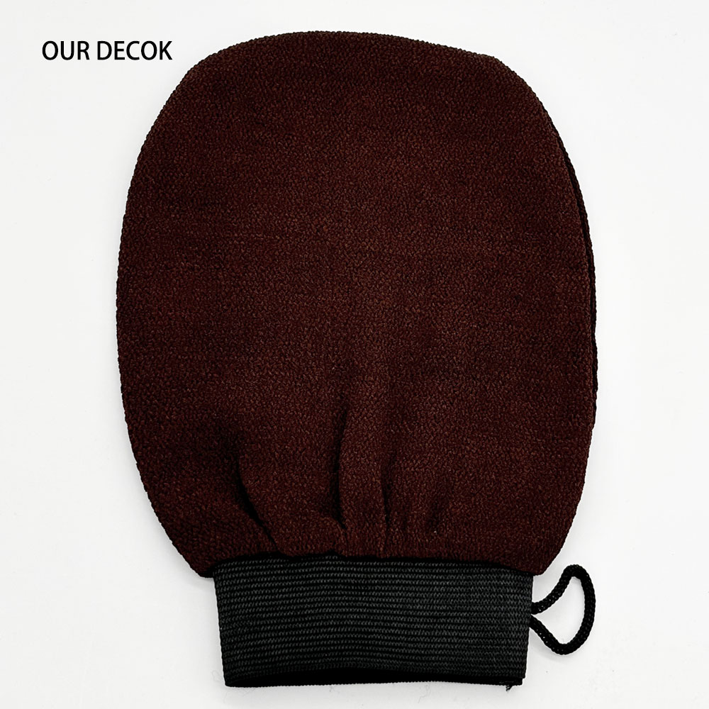 5pcs /lot Double Sided Hammam Scrub Mitt Magic Peeling Glove Exfoliating Tan Removal Mitt: Chocolate