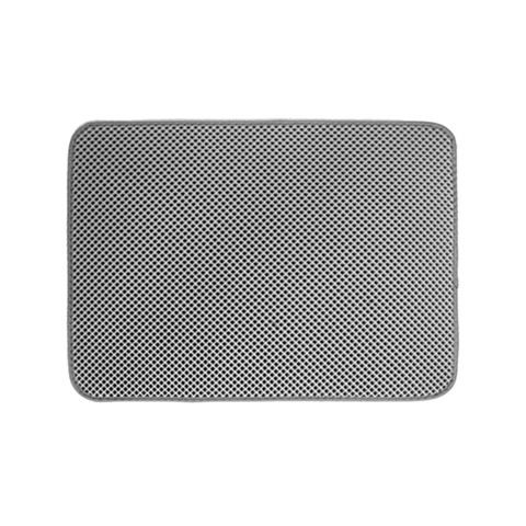 Kjæledyr søppel matte dobbeltlag vanntett søppel katt pads fangst kjæledyr søppel matte kjæledyr produkter seng ren pad katter ren: Grå / 40 x 50cm