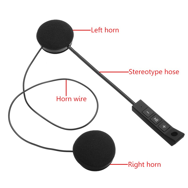 Motorcykel trådlös bluetooth hjälm headset hjälm intercom högtalare med mikrofon handsfree stereohörlurar hörlurar