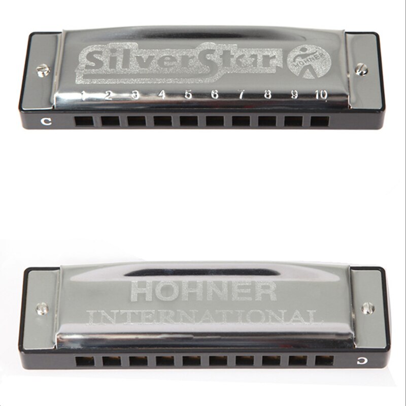 Hohner Harmonica Silver Star 10 Gaten Blues Harp Diatonische Sleutel Van C Jazz Band Mond Orgel Instrumentos Musicais harp