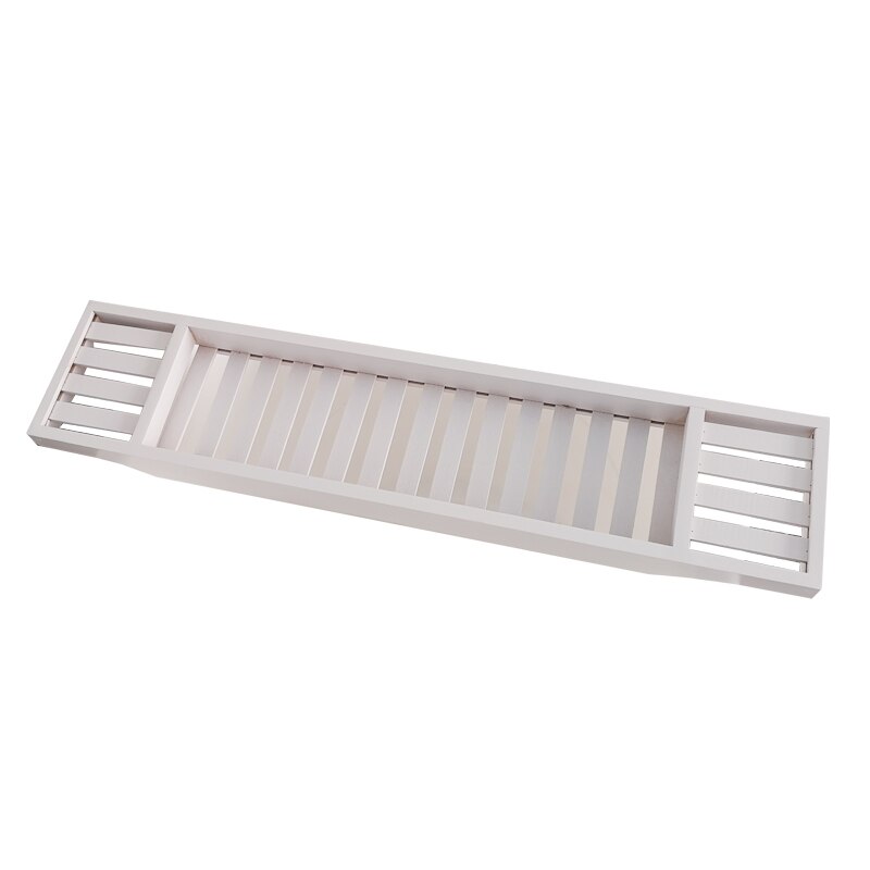 Support de rangement de bain en bambou, pont de baignoire de luxe blanc, support de plateau bien rangé, support de livre de salle de bain SPA