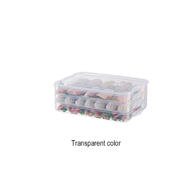 Multi-Layer Refrigerator Storage Container Plastic Box Food Dumplings Airtight Home Organizer Grains Beans Box Kitchen Organizer: 1 / 2-tier