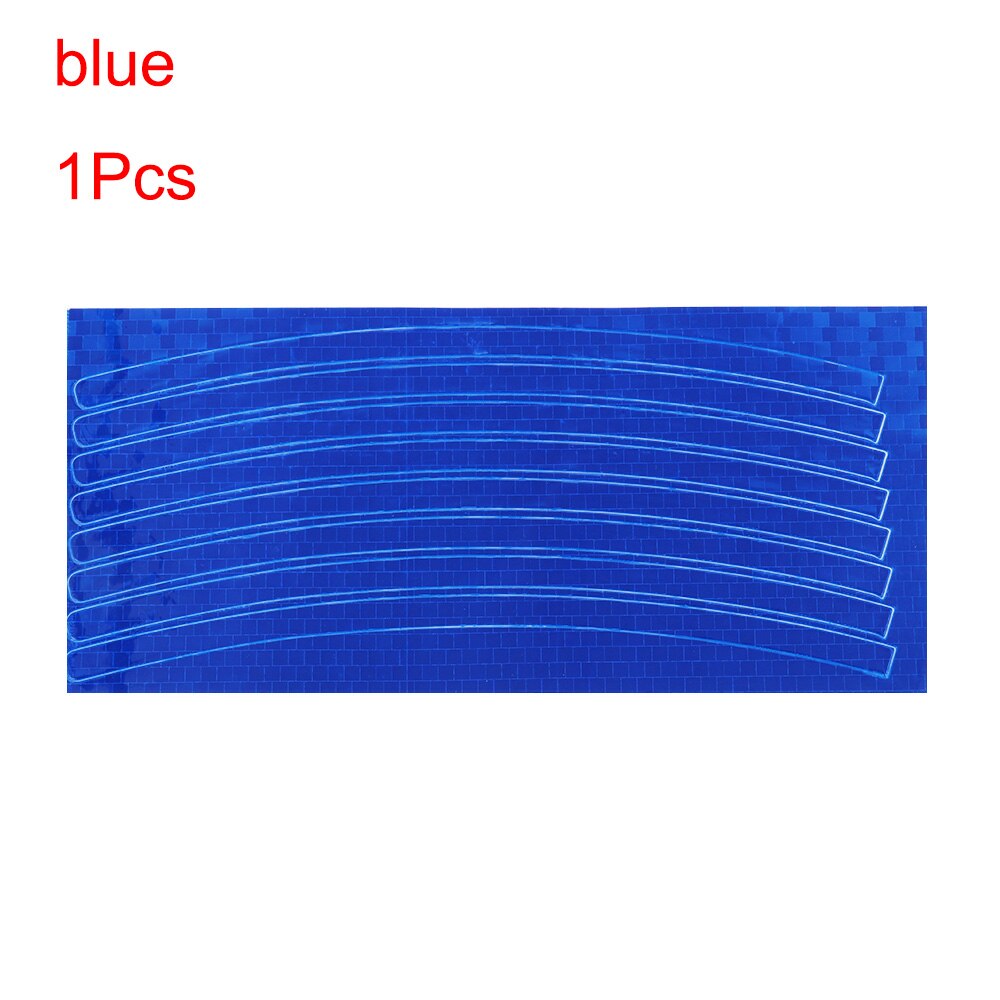 MTB Bike Reflektierende Aufkleber Fluoreszierende Motor Fahrrad Felge Nacht Safty Warnung Reflektor Film Auto Aufkleber Band Aufkleber: Style 3 blue