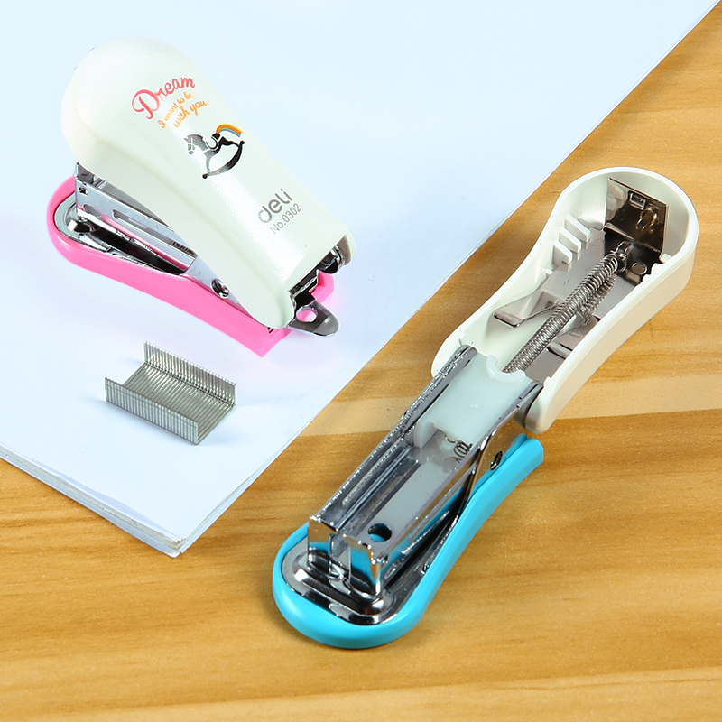 12#Mini remover lovely Stapler Set Cartoon Office School Supplies Staionery Paper Clip Binding Binder Book Sewer