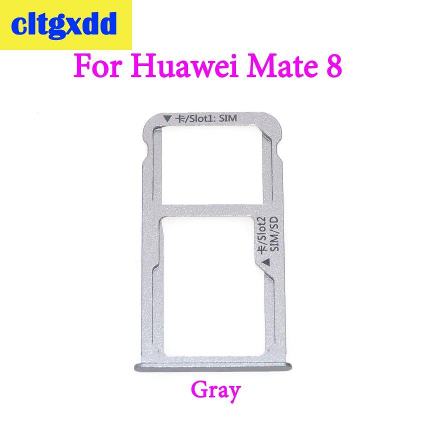 cltgxdd For Huawei Mate 7 8 S SIM Card Tray Holder + Micro SD Nano Card Tray Slot Holder SIM Card Tray Bracket Replacement Parts: For Mate 8 Gray