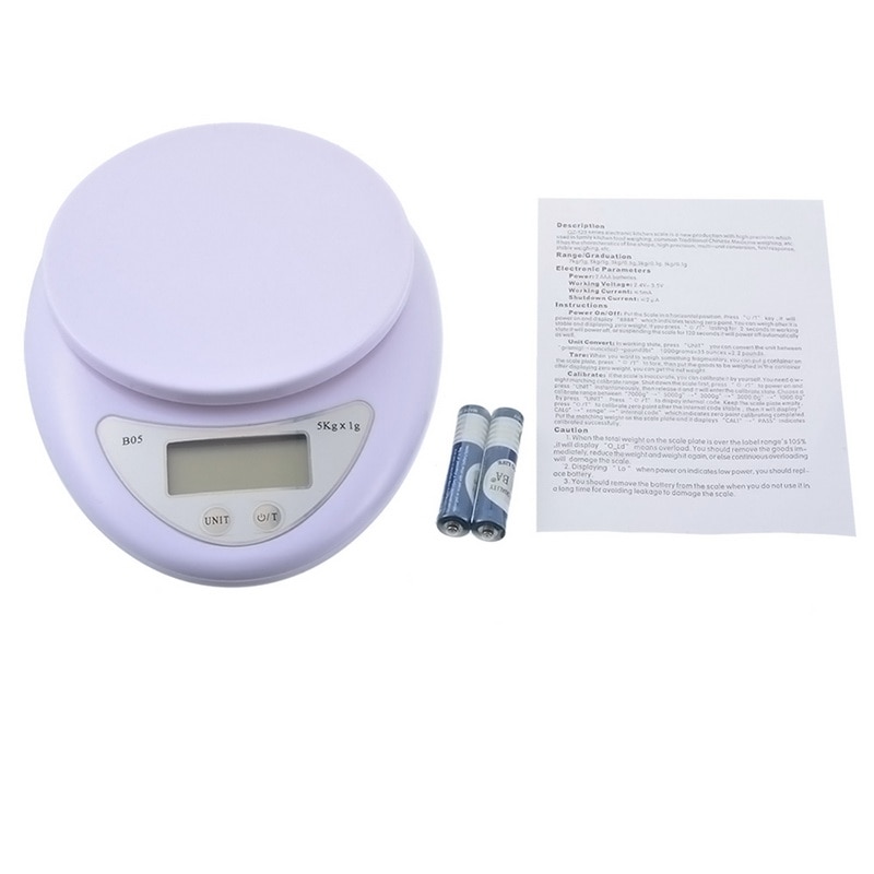 Electronic Digital Kitchen Food Scale 5kg 5000g/1g Digital Scale Kitchen Food Diet Postal Scale Weight Scales Balance
