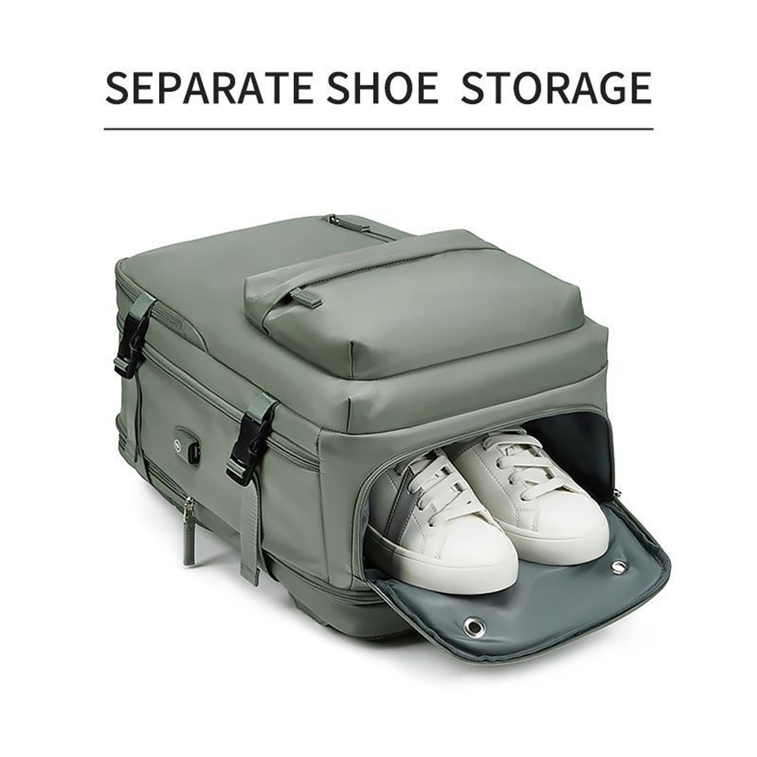 1 set of classic expandable travel backpacks that can hold a 17-inch (approx. 45cm in height) laptop bag