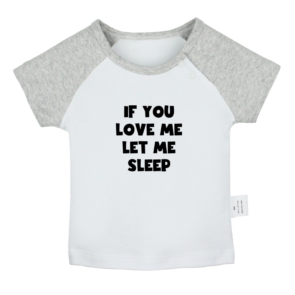 Als U Love Me Laat Me Slaap Fun Art Gedrukt Baby Jongens T-shirts Leuke Baby Meisjes Korte Mouwen T-shirt pasgeboren Katoenen Tops Kleding: BabyCG8160D / 12-18M