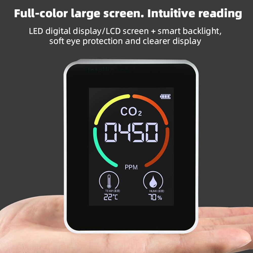 Air Monitor CO2 Carbon Dioxide Detector Air Temperature Sensor Tester Humidity Monitor Fast Measurement Meter Detector