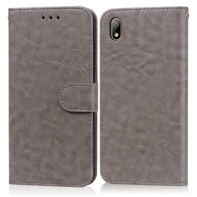 Voor Huawei Y5 Case Flip Portemonnee Lederen Case Voor Huawei Y5 Case Y 5 AMN-LX9 AMN-LX1 AMN-LX2 AMN-LX3 Case Fundas: Gray