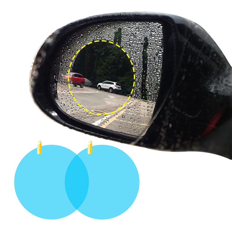 2PCS Universal Car Rearview Mirror Anti-Fog Membrane Waterproof Rainproof Car Mirror Window Protective Film Car Sun Shade TSLM2