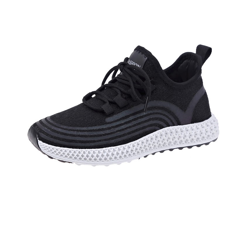 Reflective Sneakers Women Sport Running Shoes Lace Up Ladies Woman Mesh Breathable Zapatillas Zapatos De Mujer Vulcanized: Black / 38