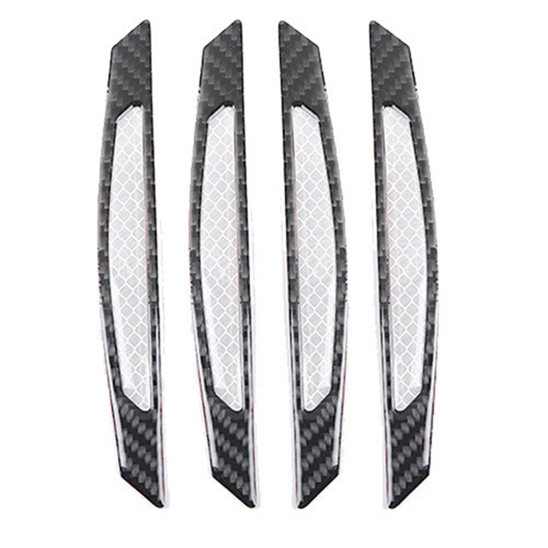 4 stks/set Auto Auto Veiligheid Reflecterende Tape Rijden Veiligheid Sticker 2 soorten Deur Anti-collision Waarschuwing Reflecterende Strips Accessoires: 03