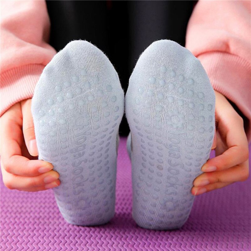 Damen-bandagen-yogasocken, rutschfest, schnelltrocknend, dämpfend, pilates-ballettsocken, guter halt, baumwollsocken