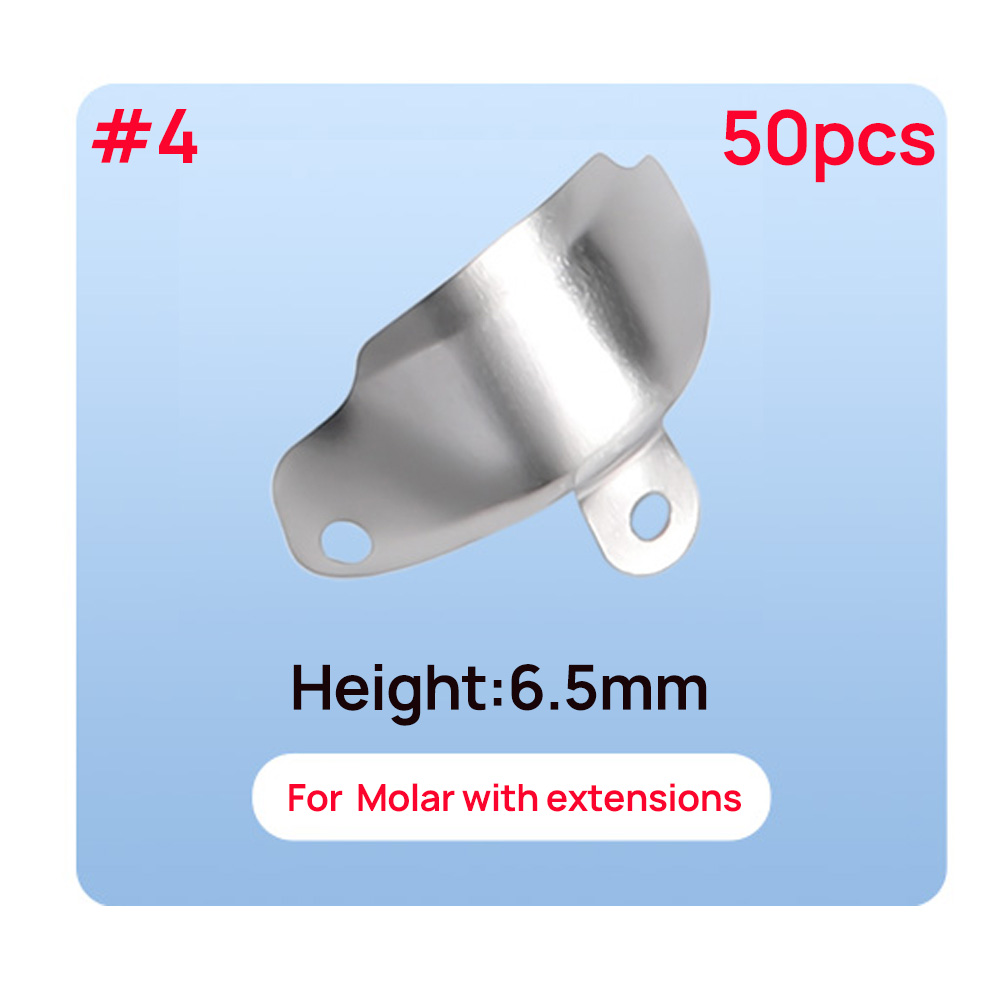 50 Uds bandas de matriz Dental matrices metálicas contorneadas seccionales para reemplazo de dientes Material de odontología: Marfíl