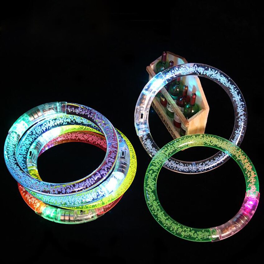 Boys Girls Fluorescence Stick Electronic LED Flash Bracelet Wrist Band Glow in The Dark, for Party, Wedding, Birthday Halloween